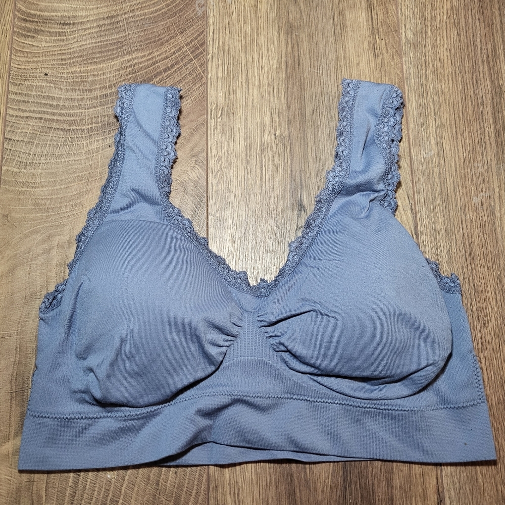 Blue Plus Size Sports Bra Size 3X